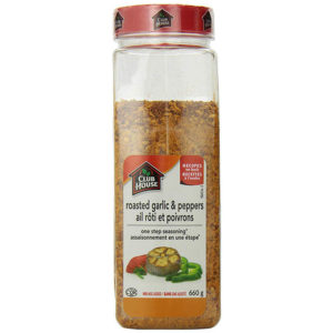 Roasted Garlic & Pepper, 660g Quality Natural Herbs & Spices, One Step Seasoning - Club House