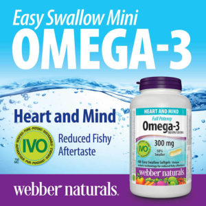 Omega-3, Mini Easy to Swallow 400 Enteric Softgels – Webber Naturals