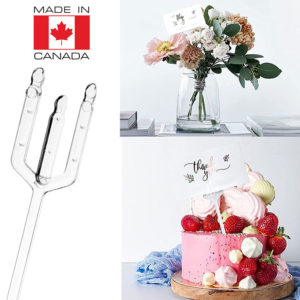 9" Plastic Straight Head Floral Picks 100pcs Card Holders for Cards, Photos, Floral Arrangement, Home Decor, Weddings