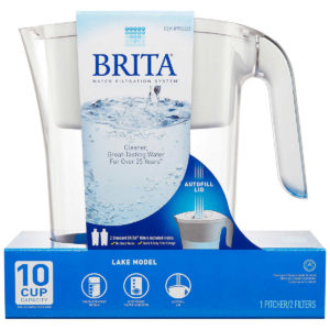 Brita Lake 2.4 L (10-cup) Pitcher with 2 Filters