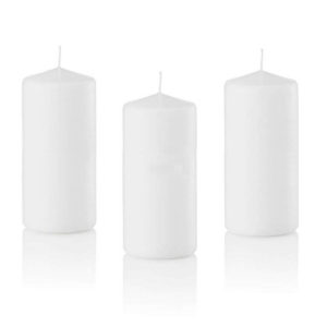 Pillar Candles White / Ivory 2.8 x 6in - 3 Pack