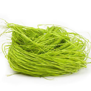 Natural Raffia Trimmed Long 300g - Chartreuse