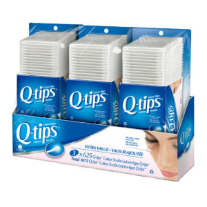3-pack of 625 Q-tips Cotton Swabs
