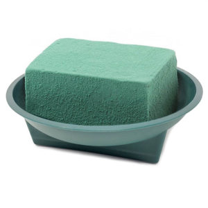 12 Pack - 6" Green Design Bowls for Flower Arrangements, Centerpieces