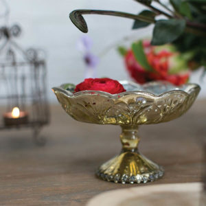 Mercury Glass Carraway Gold Stand