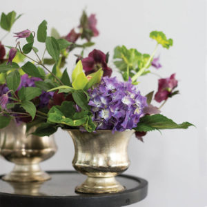 Light Gold Distressed Metal Sidney Urn Vase