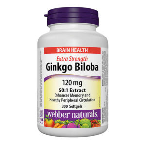 Ginkgo Biloba 120mg - 300 Softgels - Webber Naturals®