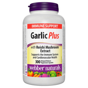 Garlic Plus with Reishi Mushroom Extract 300 capsules - Webber Naturals