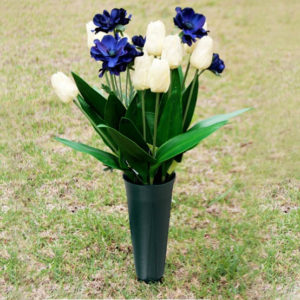 Green Plastic Memory Vase 9"