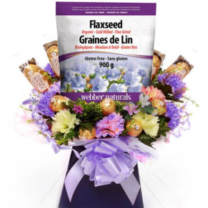 Vitamins Gift Flower Pot -Organic Ground Flaxseed