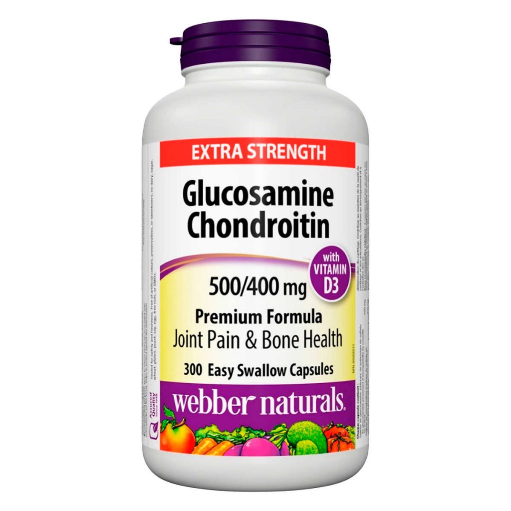 Glucosamine Chondroitin 500/400 mg Double Strength, 300 Capsules ber Naturals LifeStyle