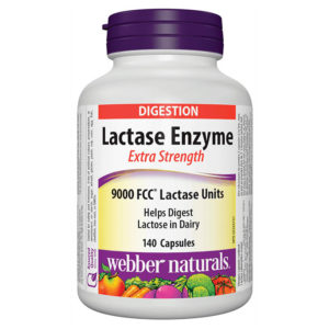 Lactase Enzyme Extra Strength 140 Capsules - Webber Naturals