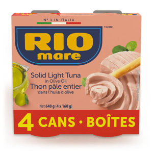 4× Rio Mare Solid Light Tuna in Olive Oil, MSC Certified, High in Protein, 160g